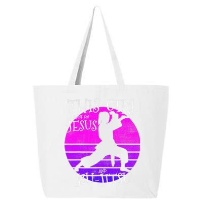 This Runs On Jesus And Jiu Jitsu Christian Gift 25L Jumbo Tote