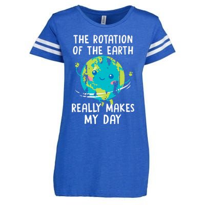 The Rotation Of The Earth Really Makes My Day Enza Ladies Jersey Football T-Shirt