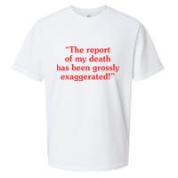 The Report Of My Death Has Been Grossly Exaggerated Sueded Cloud Jersey T-Shirt