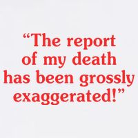 The Report Of My Death Has Been Grossly Exaggerated Apron