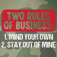 Two Rules Of Business Mind Your Own Stay Out Of Mine Funny Legacy Tie Dye Trucker Hat