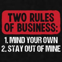 Two Rules Of Business Mind Your Own Stay Out Of Mine Funny Ladies PosiCharge Tri-Blend Wicking Tank