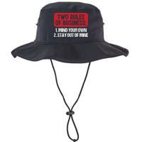 Two Rules Of Business Mind Your Own Stay Out Of Mine Funny Bucket Hat