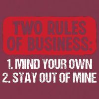 Two Rules Of Business Mind Your Own Stay Out Of Mine Funny 16oz Travel Tumbler