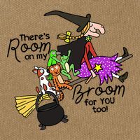 ThereS Room On My Broom For You Too Teacher Cotton Canvas Backpack