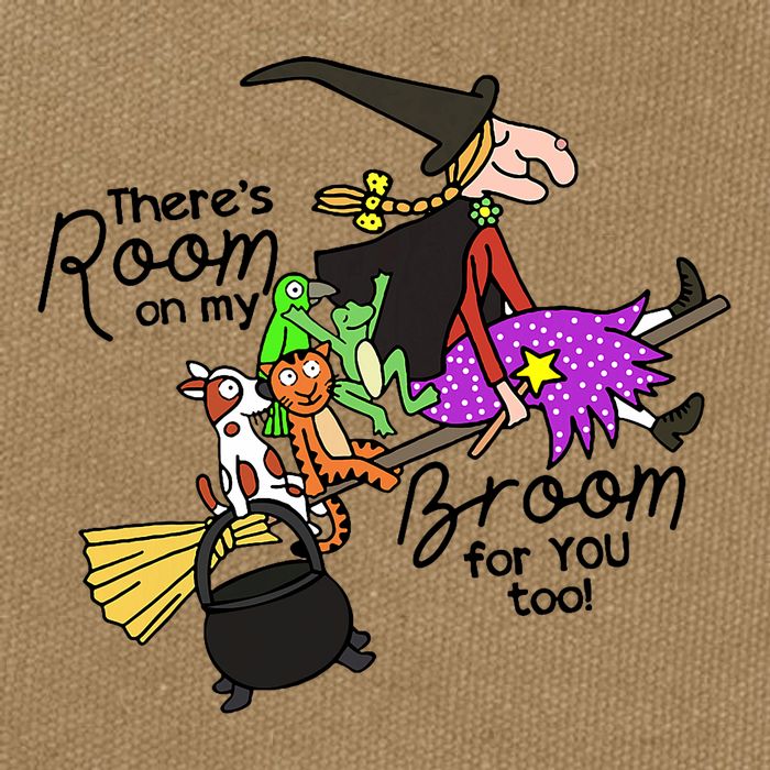 ThereS Room On My Broom For You Too Teacher Cotton Canvas Backpack