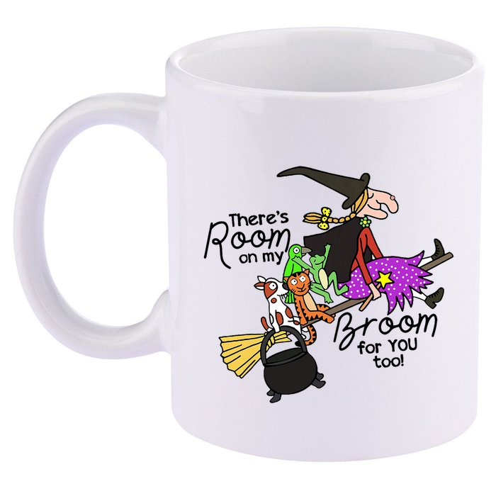 ThereS Room On My Broom For You Too Teacher 11oz C Handle Ceramic Mug