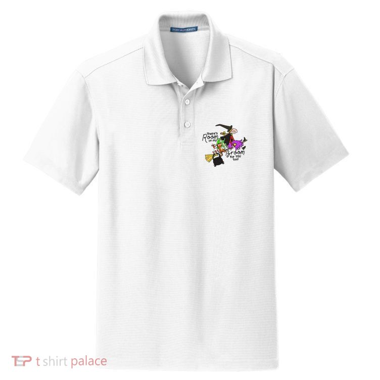 ThereS Room On My Broom For You Too Teacher Dry Zone Grid Polo