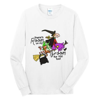 ThereS Room On My Broom For You Too Teacher Tall Long Sleeve T-Shirt