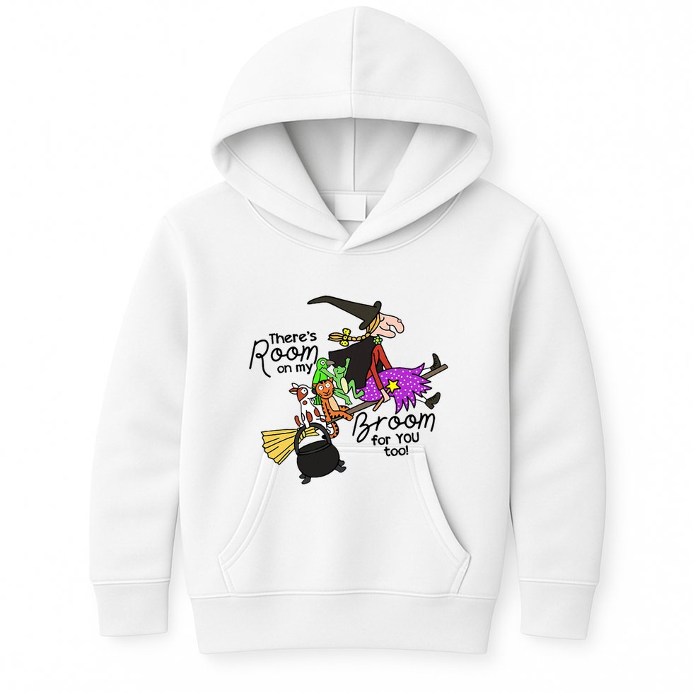 ThereS Room On My Broom For You Too Teacher Kids Hoodie