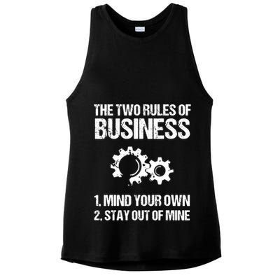 Two Rules Of Business Humor Quotes T Ladies PosiCharge Tri-Blend Wicking Tank