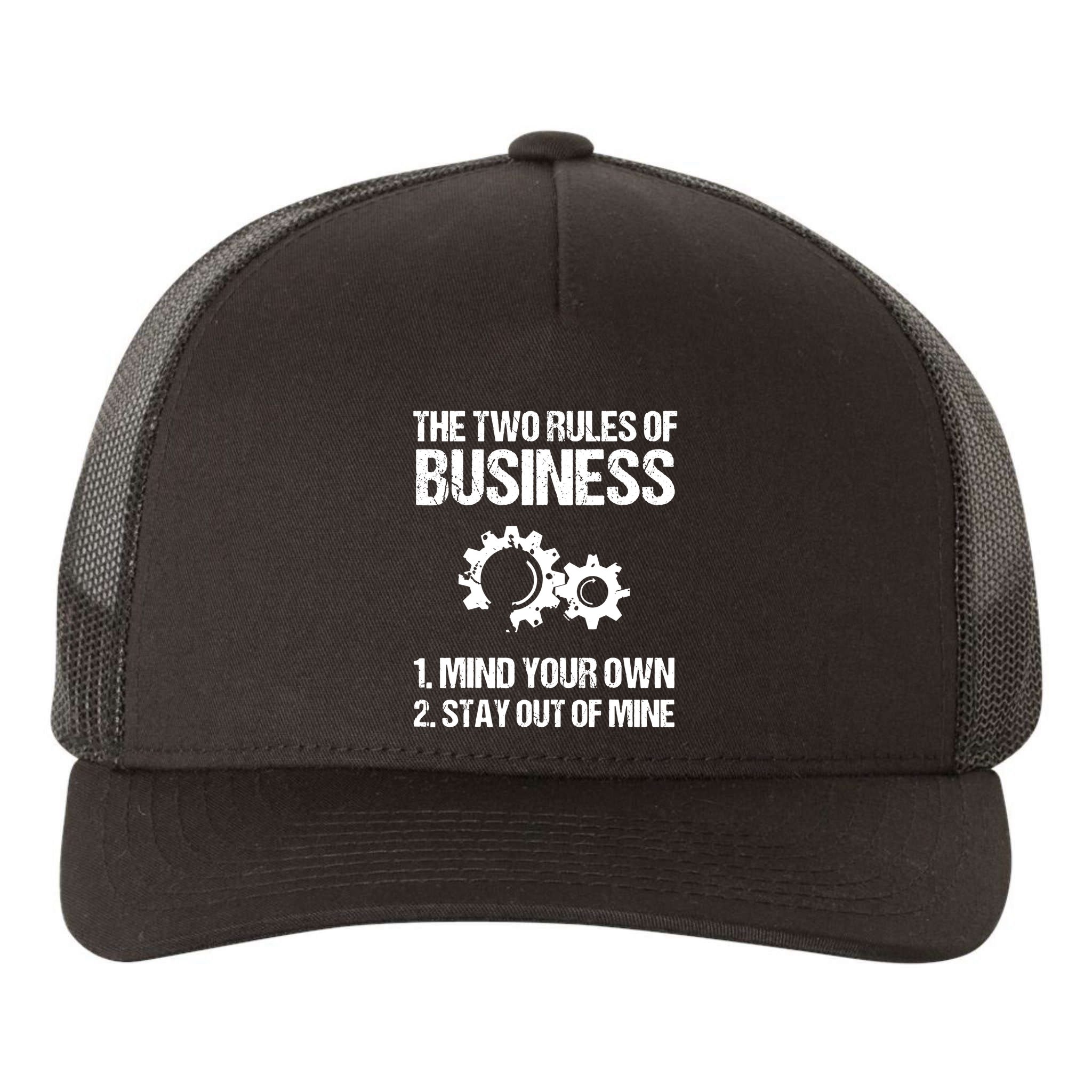Two Rules Of Business Humor Quotes T Yupoong Adult 5-Panel Trucker Hat