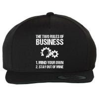 Two Rules Of Business Humor Quotes T Wool Snapback Cap