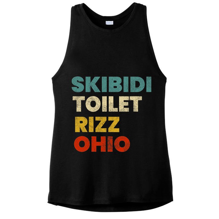 Toilet Rizz Ohio Ladies PosiCharge Tri-Blend Wicking Tank