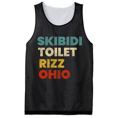 Toilet Rizz Ohio Mesh Reversible Basketball Jersey Tank