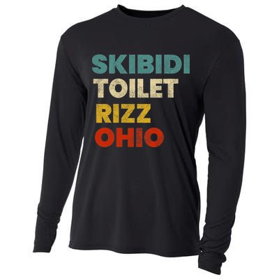 Toilet Rizz Ohio Cooling Performance Long Sleeve Crew