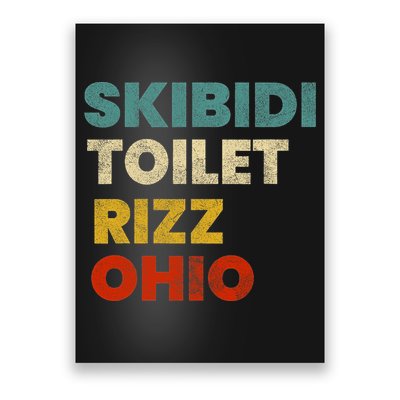 Toilet Rizz Ohio Poster
