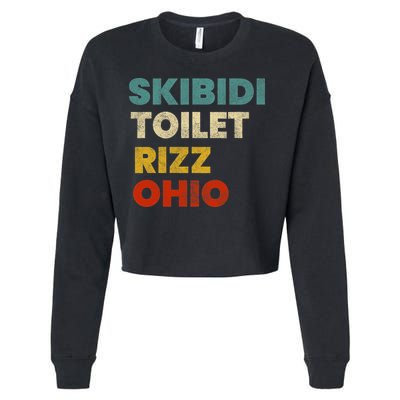 Toilet Rizz Ohio Cropped Pullover Crew