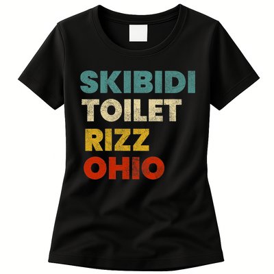 Toilet Rizz Ohio Womens T-Shirt