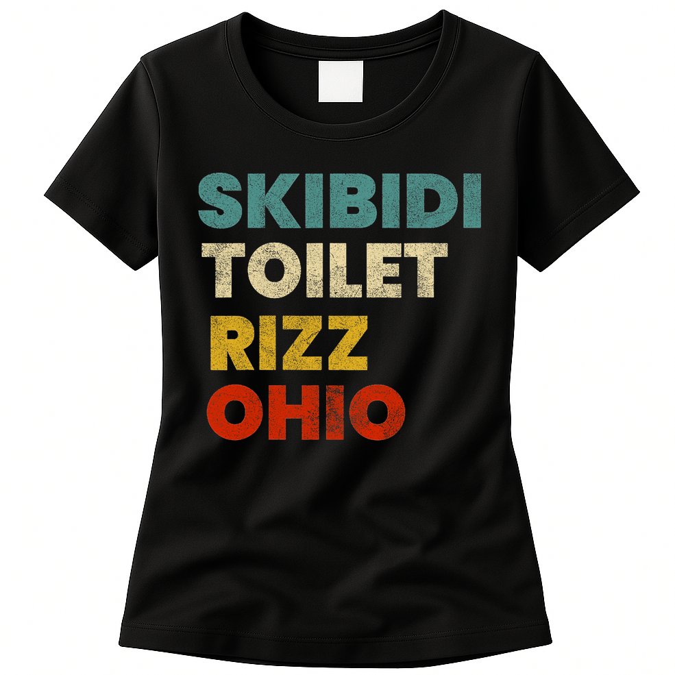 Toilet Rizz Ohio Womens T-Shirt