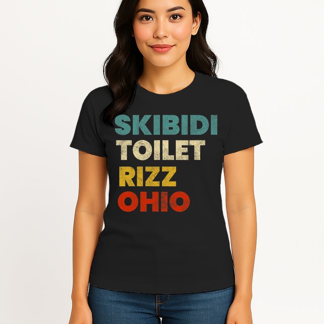 Toilet Rizz Ohio Womens T-Shirt