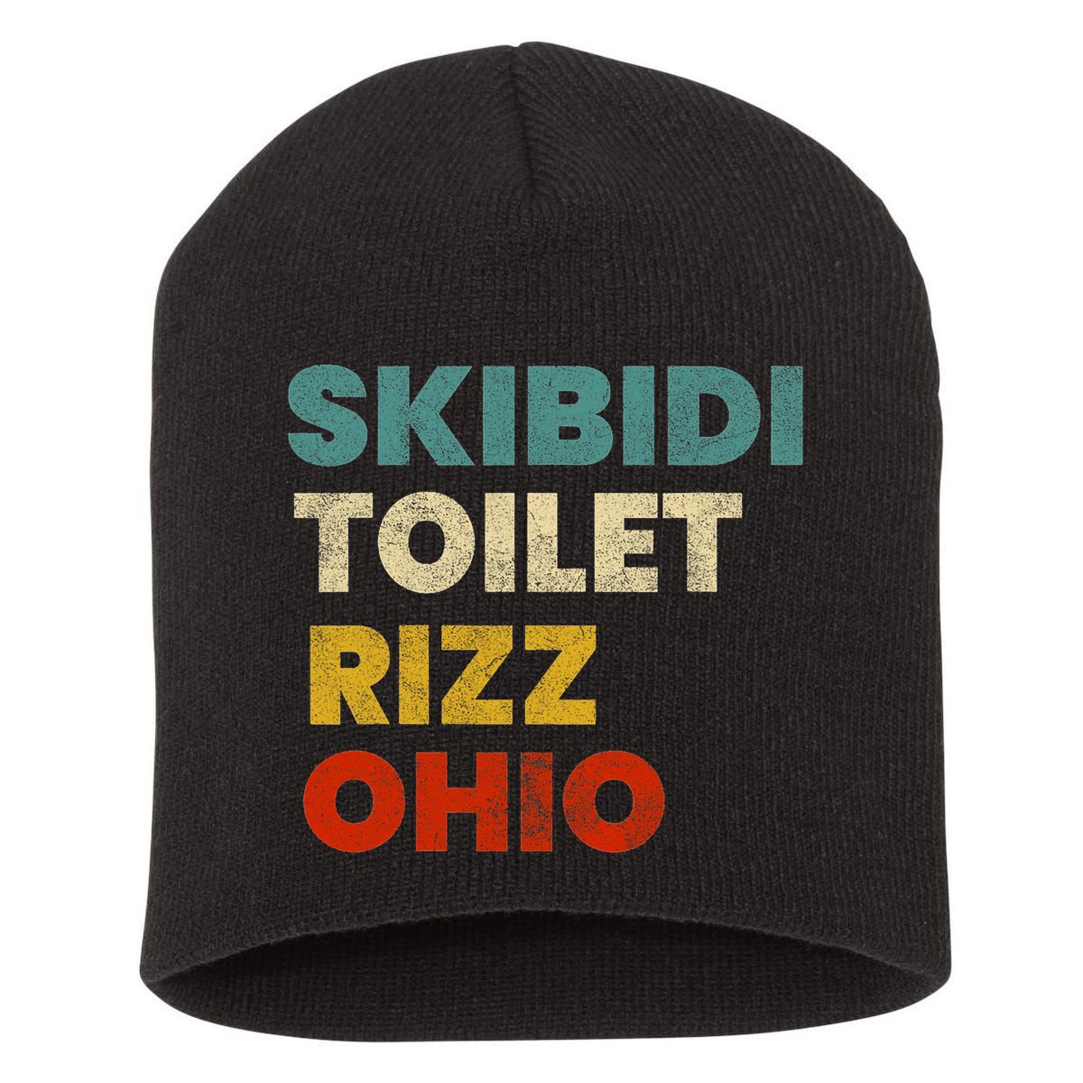 Toilet Rizz Ohio Short Acrylic Beanie