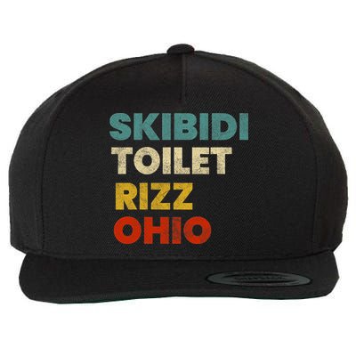 Toilet Rizz Ohio Wool Snapback Cap
