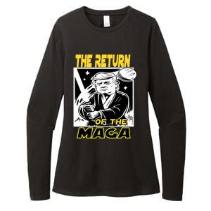 The Return Of The Maga Funny Parody Trump Wins Trump Won 47 Womens CVC Long Sleeve Shirt