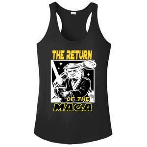 The Return Of The Maga Funny Parody Trump Wins Trump Won 47 Ladies PosiCharge Competitor Racerback Tank