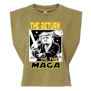 The Return Of The Maga Funny Parody Trump Wins Trump Won 47 Garment-Dyed Women's Muscle Tee