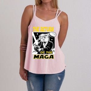 The Return Of The Maga Funny Parody Trump Wins Trump Won 47 Women's Strappy Tank