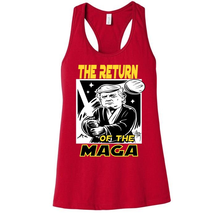 The Return Of The Maga Funny Parody Trump Wins Trump Won 47 Women's Racerback Tank