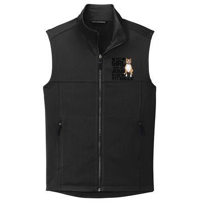 This Runs On Jesus And Pitbulls Christians Gift Collective Smooth Fleece Vest