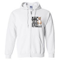 This Runs On Jesus And Pitbulls Christians Gift Full Zip Hoodie