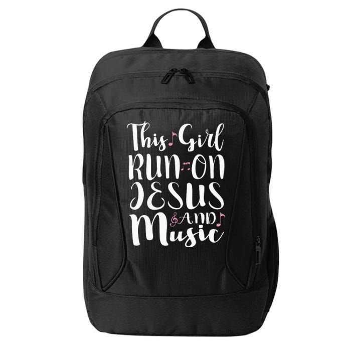 This  Runs On Jesus And Music City Backpack