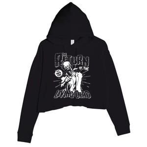 The Return Of The Living Dead It's Zombie Party Time Crop Fleece Hoodie