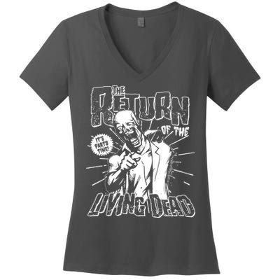 The Return Of The Living Dead It's Zombie Party Time Women's V-Neck T-Shirt