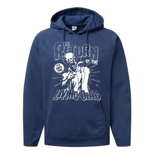 The Return Of The Living Dead It's Zombie Party Time Performance Fleece Hoodie