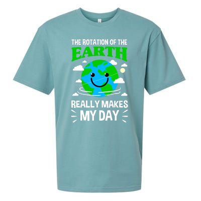 The Rotation Of The Earth Really Makes My Day Science Nerd Sueded Cloud Jersey T-Shirt