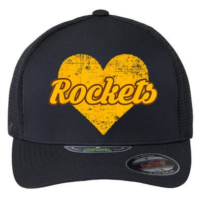 Titusville Rockets Over Heart Flexfit Unipanel Trucker Cap