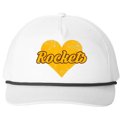 Titusville Rockets Over Heart Snapback Five-Panel Rope Hat