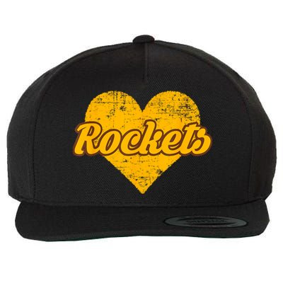 Titusville Rockets Over Heart Wool Snapback Cap