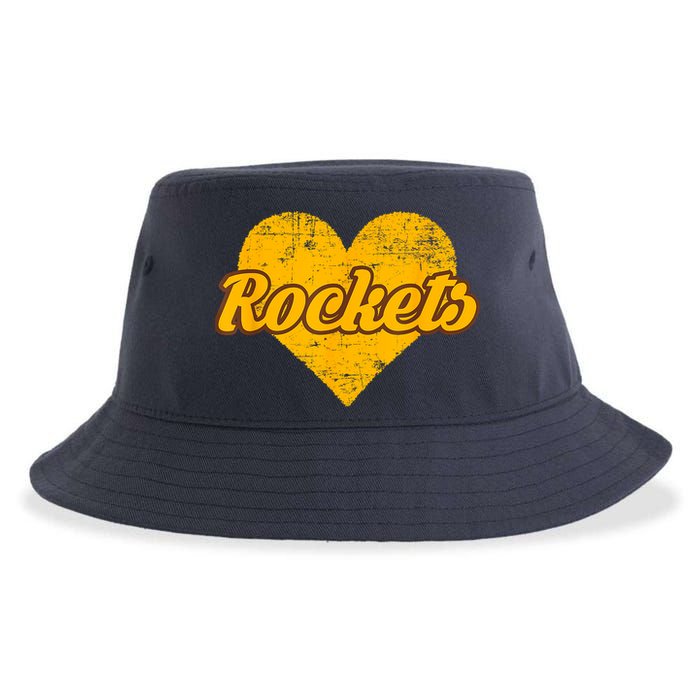 Titusville Rockets Over Heart Sustainable Bucket Hat