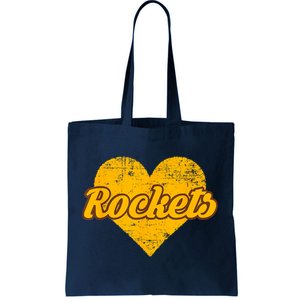 Titusville Rockets Over Heart Tote Bag