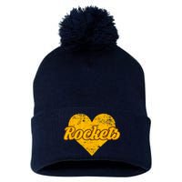 Titusville Rockets Over Heart Pom Pom 12in Knit Beanie