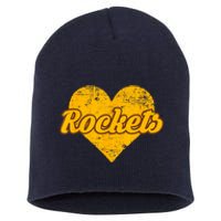 Titusville Rockets Over Heart Short Acrylic Beanie