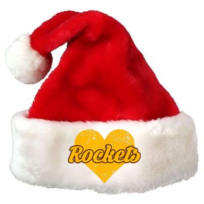 Titusville Rockets Over Heart Premium Christmas Santa Hat