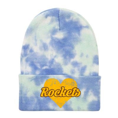 Titusville Rockets Over Heart Tie Dye 12in Knit Beanie