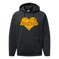 Titusville Rockets Over Heart Performance Fleece Hoodie