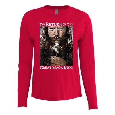 The Return Of The Great Maga King Donald Trump Womens Cotton Relaxed Long Sleeve T-Shirt